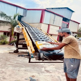 Rubber Belt Truck Loading And Unloading Conveyor