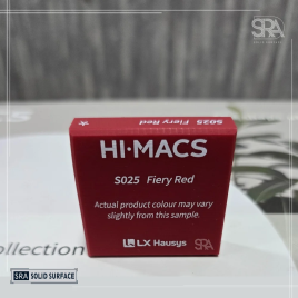S025 Fiery Red HIMacs Solid Surfaces, Thickness: 12 mm