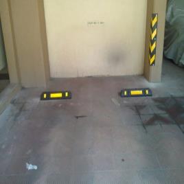 S3PL Yellow and Black EPDM Rubber Wheel Stopper