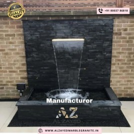 Sand Stone Black Indoor Wall Water Fountain