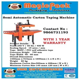 Semi Automatic Carton Taping Machine, Capacity: 500