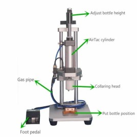 Semi-Automatic Perfume Bottle Collar Fitting Machine (Pneumatic), Capacity: 6000-8000 pcs