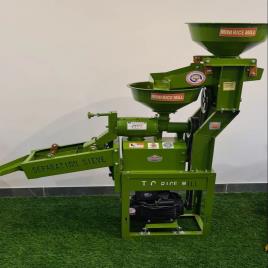 Semi-Automatic Rice Mill Machine With Vibrator Screen, Single Phase, Capacity: 200kg/hr