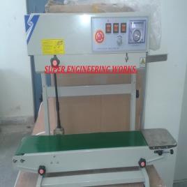 SEW Automatic Continuous Band Sealing Machine, Capacity: 2000-3000 pouch per hour, Horizontal