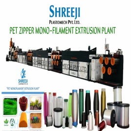 SHREEJI PET Nylon Zipper Monofilament Extrusion Machine Plant. SYN/PET/75