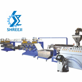 Shreeji PP And HDPE Monofilament Extrusion Line SYN/HDPE/MF-65 AC, Capacity: 60 Kg/Hour