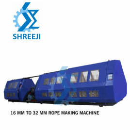 Shreeji Rope Making Machine 16mm to 32mm SYN/R-16A, Production Capacity(kg/hr): 100