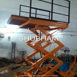 Shubham Engineering Hydraulic Scissor Lift Table With Sliding Platform, for Material Handling