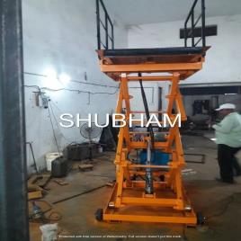 Shubham Engineering Hydraulic Scissor Lift Table With Sliding Platform, for Material Handling
