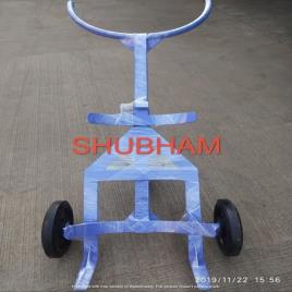 Shubham Engineering Mild Steel Three Wheel Drum Lifter Trolley, Capacity: 350 Kg, Model Name/Number: See-56