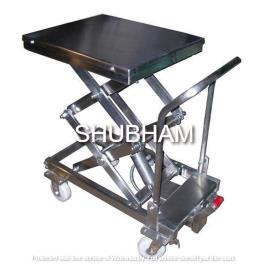 Shubham Engineering SS 304 Manual Hydraulic Scissor Lift Table, For Material Handling, Model Name/Number: SEE-72