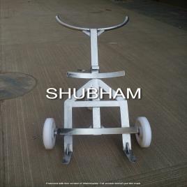 Shubham Engineering Stainless Steel S S 304 Drum Trolley For Material Handling, Model Name/Number: SEE-76