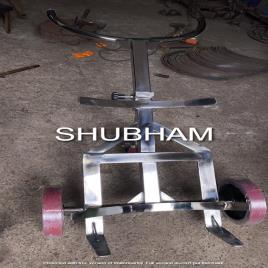 Shubham Engineering Stainless Steel S S 304 Drum Trolley For Material Handling, Model Name/Number: SEE-76