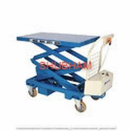 Shubham Engineering Steel Semi Battery Scissors Movable Lift Table