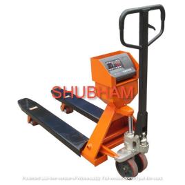 SHUBHAM Mild Steel SEE-3 Weigh Scale Pallet Truck, Capacity: 2000-2500 Kgs, Model Name/Number: See 3
