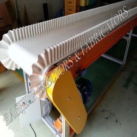 Side Wall Cleated Belt Conveyor, Material Handling Capacity: 50-100 kg per feet