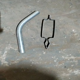 SILVER Bend Pipe And Clamp, 32 mm