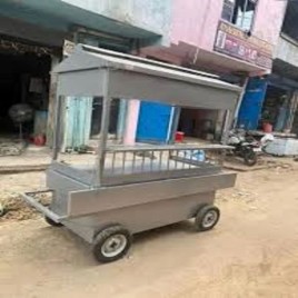 Silver Stainless Steel Food Cart