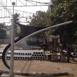 Single Arm Pole Bracket, Aluminum