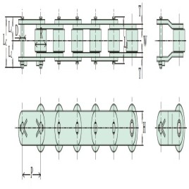 SKF Stainless Steel double pitch roller chain C2052-SS