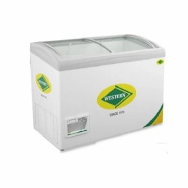 Sliding Door Western Inclined Curved Glass Top Freezer, Number of Basket: 02, Refrigerant Used: R290