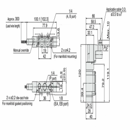 SMC Solenoid Valves SY7120 , SY5120 , SY4120, Valve size: up to 1.0 inch