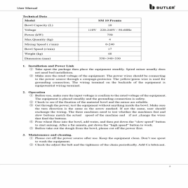 Spiral Mixer with stepless button speed control - 10 litres