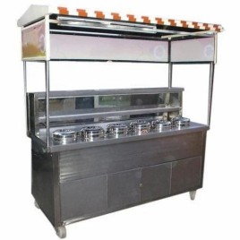Square 1 Shelf Stainless Steel Food Counter