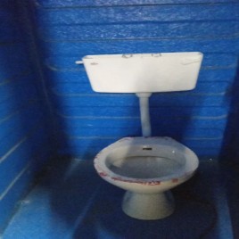 Square 3.5x3.5x8 FRP western toilet, For Custum