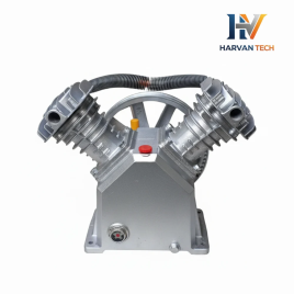 Square Body Imported 2HP Double Piston Air Compressor Head High Efficiency,Durable,Industrial Grade