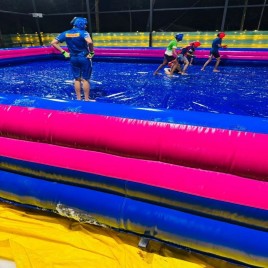 SRF Blue/Yellow Inflatable Shoppy Football Field