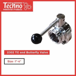 SS B/V 2302-1"" (2302 SERIES TC END BUTTERFLY VALVE )