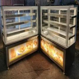 SS Flat Glass Bakery Display Counter