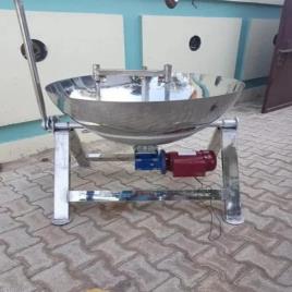 Stainless Steel 120L Automatic Steam Khoya Kadhai, For Milk