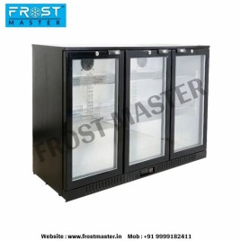 Stainless Steel 2 Frost Master Back Bar Chillers, Glass Door, Metallic