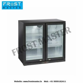 Stainless Steel 2 Frost Master Back Bar Chillers, Glass Door, Metallic