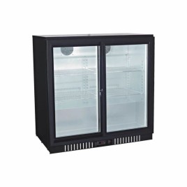 Stainless Steel 2 Frost Master Back Bar Chillers, Glass Door, Metallic