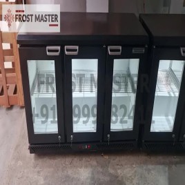 Stainless Steel 2 Frost Master Back Bar Chillers, Glass Door, Metallic