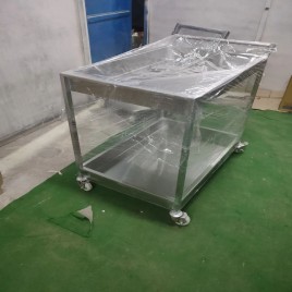 Stainless steel 2 TIER TROLLEY, Load Capacity: 101-200 Kg