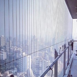 Stainless Steel 2.5mm Invisible Vertical Grill, For Apartments