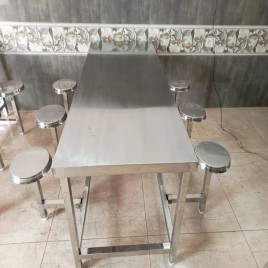Stainless Steel 6 Seater Dining Table
