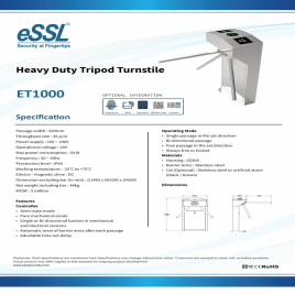 Stainless Steel Access Control Turnstile