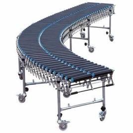 Stainless Steel And Rubber Flexible Roller Conveyor System, Capacity: 1-50 Kg Per Feet And 50-100 Kg Per Feet