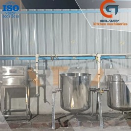 Stainless Steel Articia commercial rice vessel 10l to 1000l steam cooking plant