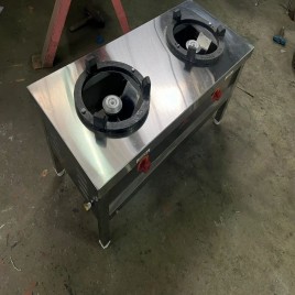 Stainless Steel ARTICIA Commercial Two Burner Cooking Range, Number Of Burner: 2