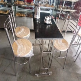 Stainless Steel Articia Restaurant Chair And Table