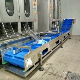 Stainless Steel Automatic Modular Belt Conveyor, Capacity: 1-50 kg per feet