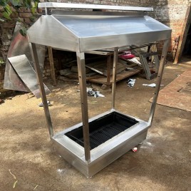 Stainless Steel Coal Sigdi, Size: 28x28 inch