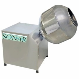 Stainless Steel Coating Pan Machine, Grade: SS, Capacity: 30-40 Kg