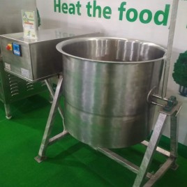 Stainless Steel Commercial Induction Tilting Paste Kettle, 250 L